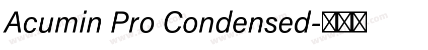 Acumin Pro Condensed字体转换